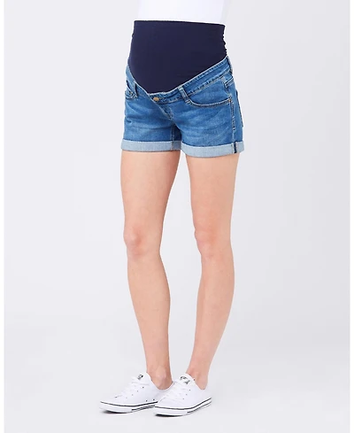 Ripe Maternity Maternity Blue Denim Shorty Shorts
