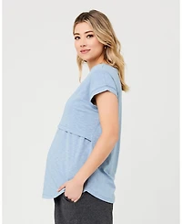 Ripe Maternity Richie Nursing Tee Light Petrol