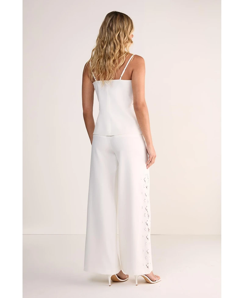 Nasty Gal Women's Cutwork Side Tailored Wide Leg Pants