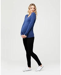 Ripe Maternity Organic Nursing Top Denim Marle - Perfect for Pregnancy and
