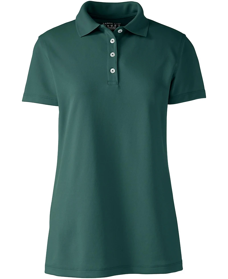 Lands' End Women's Short Sleeve Polyester Polo Shirt