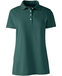 Lands' End Women's Short Sleeve Polyester Polo Shirt