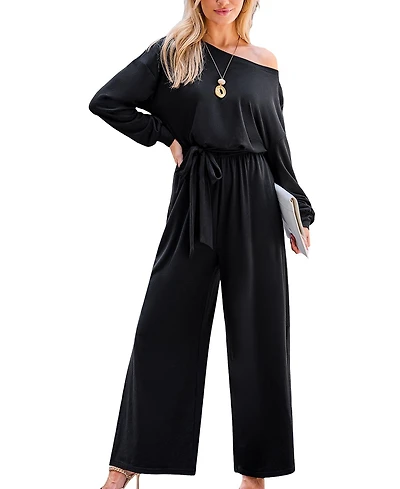 Cupshe Calm and Collected Black Jumpsuit