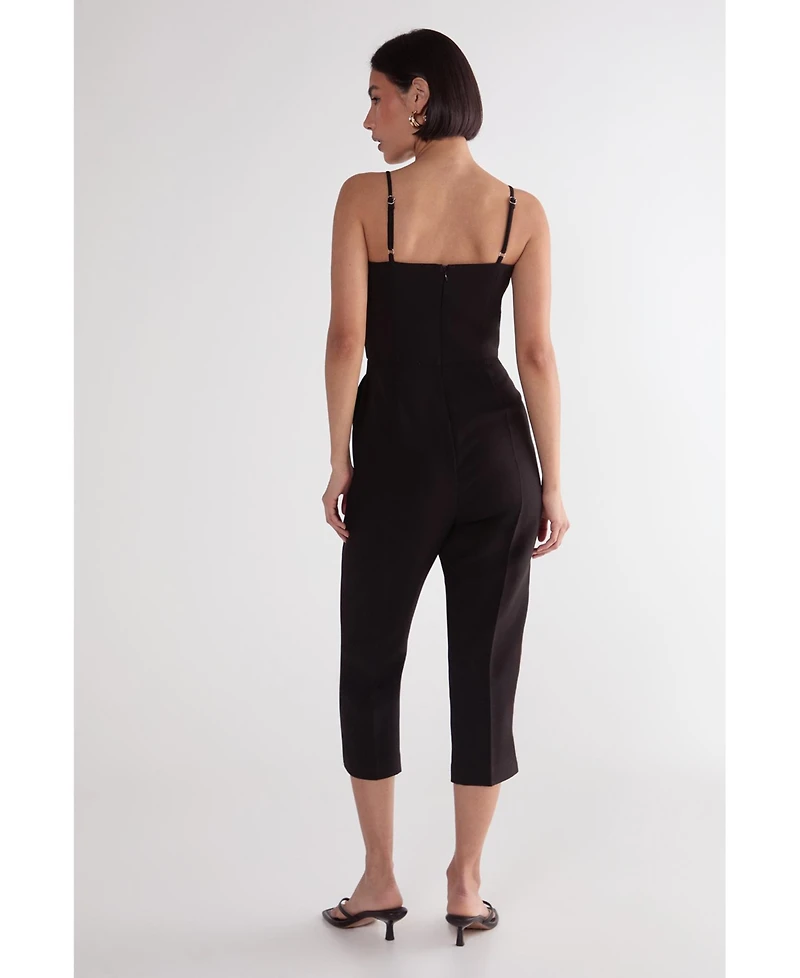 Nasty Gal Women's Tailored Capri Square Neck Playsuit