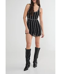 Nasty Gal Women's Panelled Scoop Neck Mini Dress