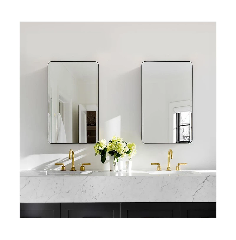 Basicwise Multi-Purpose Aluminum Bathroom Storage Medicine Cabinet