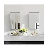 Basicwise Multi-Purpose Aluminum Bathroom Storage Medicine Cabinet