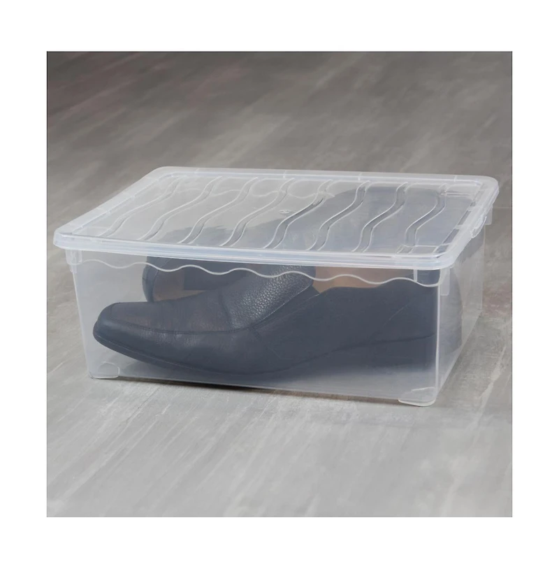 Basicwise Plastic Storage Container, Shoe box