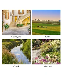 Outsunny 7.5' Fir Wood Garden Bridge Arc Walkway with Side Railings, Natural