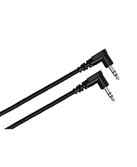 Hosa Technology 2x 8" Stereo Mini Angled Male to Stereo Mini Angled Male 3.5mm Trs Ra Cable