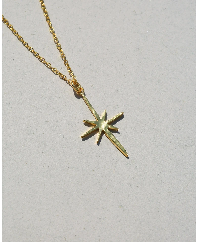 Ottoman Hands Gold Northern Star Necklace