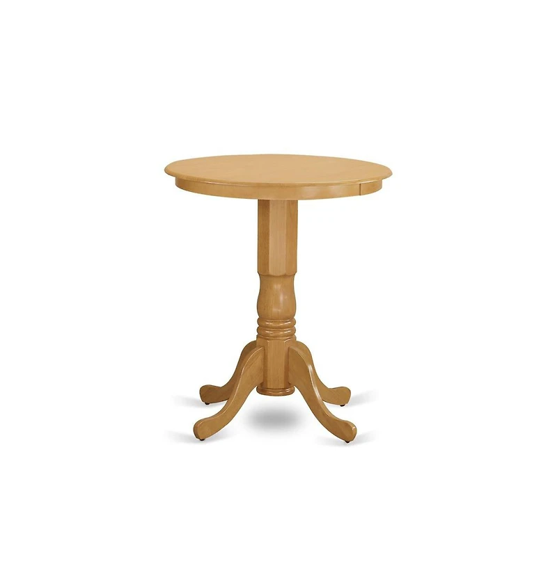 East West Furniture EDCF5-oak-c 5 Pc Dining counter height set - high top Table and 4 counter height Dining chair.
