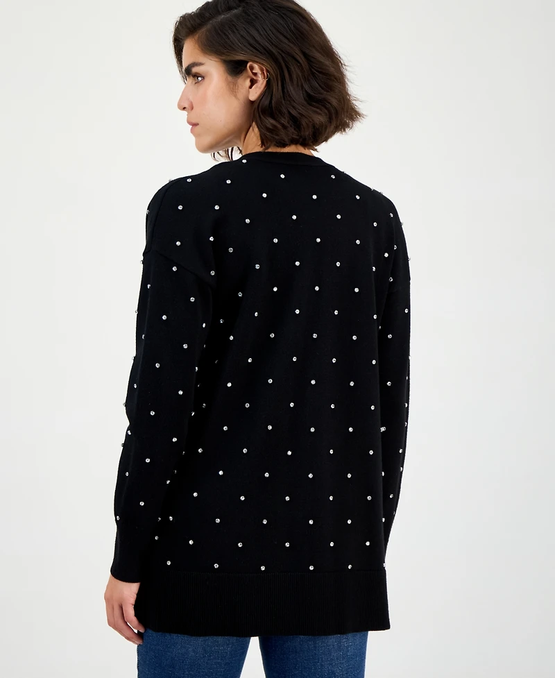 I.n.c. International Concepts Women's Allover Embellished Cardigan Sweater, Macy's Exclusive