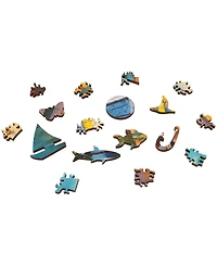 AreYouGame.com Wooden Jigsaw Puzzle Boats At Bay, 494 Pieces