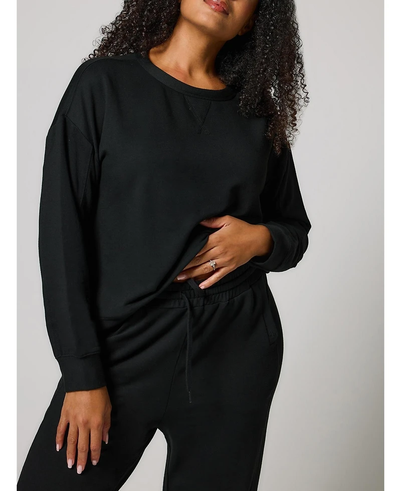 Lovall Women's Luxe Lounge Jogger+Sweatshirt Set