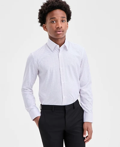 Michael Kors Big Boys Geometric Print Shirt