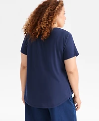 Style & Co Plus Menorah Graphic T-Shirt, Macy's Exclusive