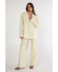Nasty Gal Women's Oversized Pinstripe Tailored Blazer