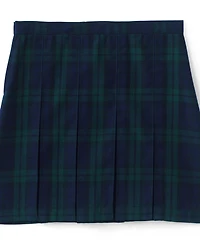 Lands' End Little Girls Plaid Box Pleat Skirt Top of the Knee