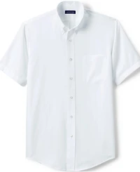 Lands' End Men's Short Sleeve No Iron Pinpoint Dress Shirt
