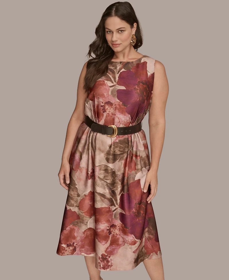 Donna Karan New York Plus Printed Midi Dress