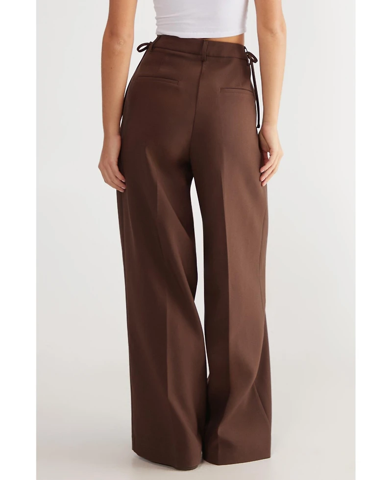 Nasty Gal Women's Premium Tailored Tie Detail Pants