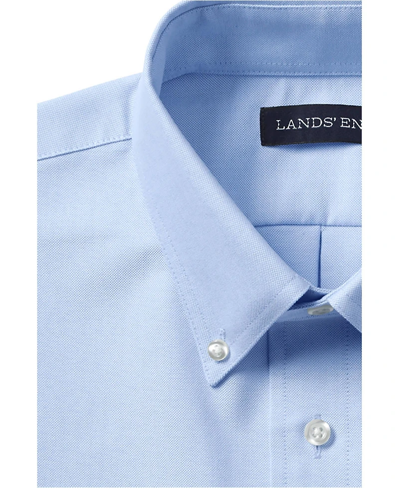 Lands' End Big Boys Husky Long Sleeve Solid Oxford Dress Shirt
