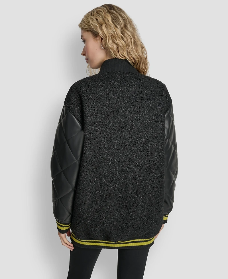 Dkny Women's Long Sleeve Button Front Jacket