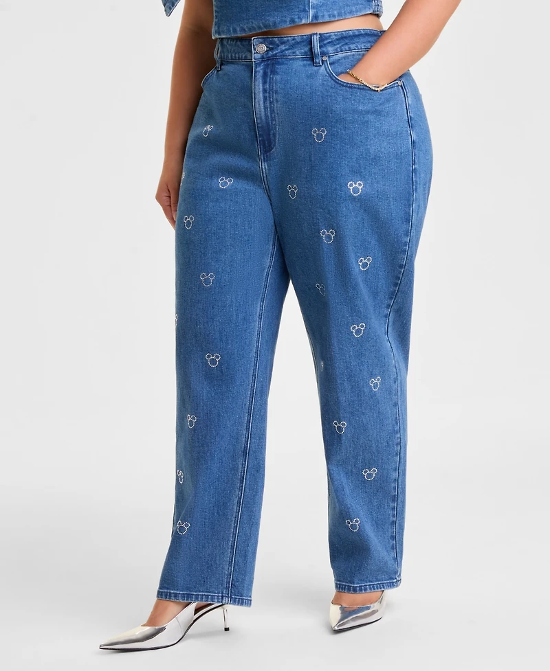 Disney | Macy's Plus Straight-Leg Jeans Embellished with Crystals by Swarovski, Exclusive