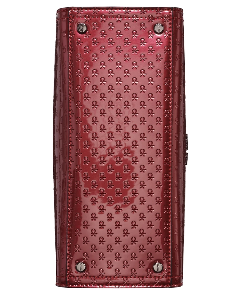 Calvin Klein Women's Verne Signature Embossed Convertible Satchel with Charm