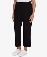 Alfred Dunner Lake Champlain Ribbed Knit Ankle Pant