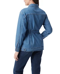 Gloria Vanderbilt Women's Petite Belted Denim Jacket