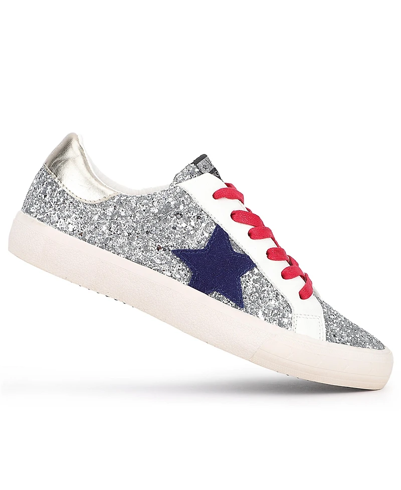 Grande - Silver Glitter Multi Women's's Sneaker by Vintage Havana
