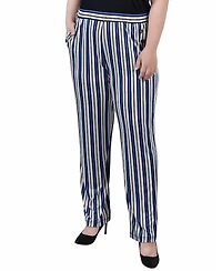 Ny Collection Plus Wide Waist Pull On Pants