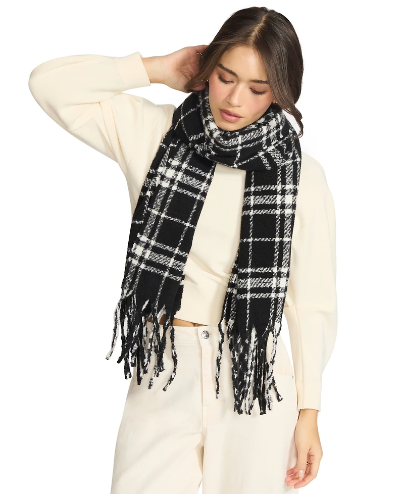 Steve Madden Women's Soft Midweight Plaid Scarf