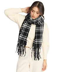 Steve Madden Women's Soft Midweight Plaid Scarf