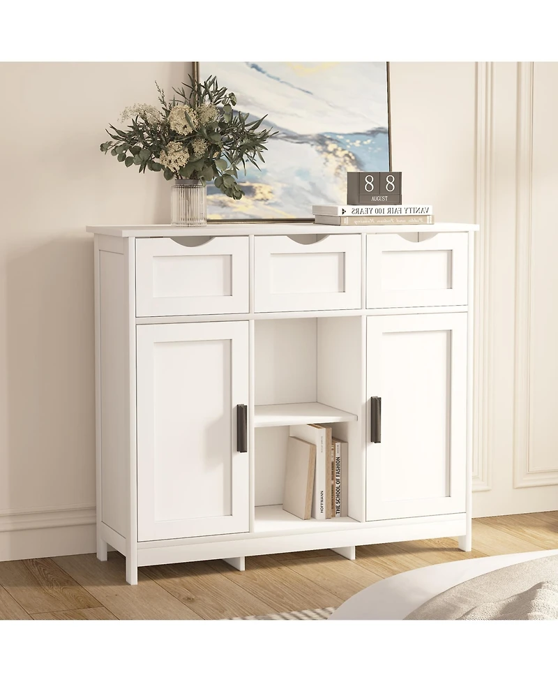 Casainc Accent Storage Cabinets with Drawers and Shelves