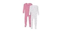 Gerber Baby Girls' Snug Fit Footed Pajamas, 2-Pack, Dogs
