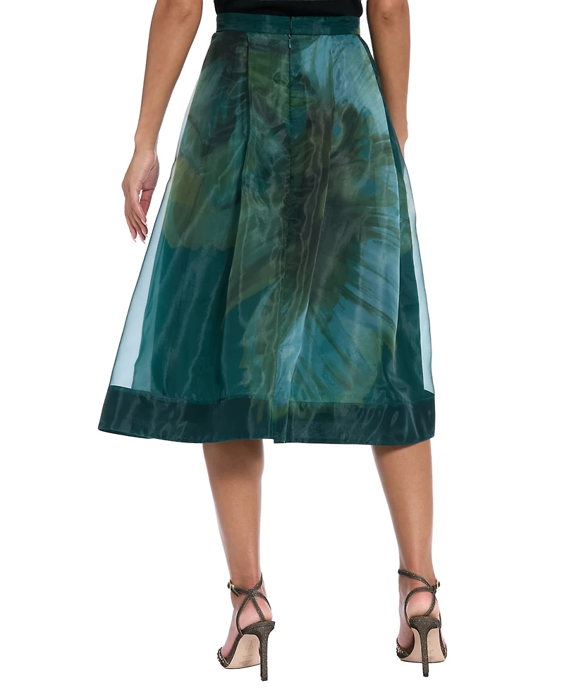 Muse Women's Pleated Organza Midi Skirt