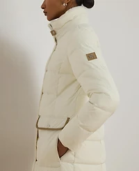 Lauren Ralph Women's Faux-Fur-Trim Maxi Puffer Coat