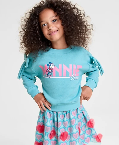 Disney | Macy's Girls 2T-6X Minnie Mouse Long Sleeve Crewneck Sweater, Exclusive