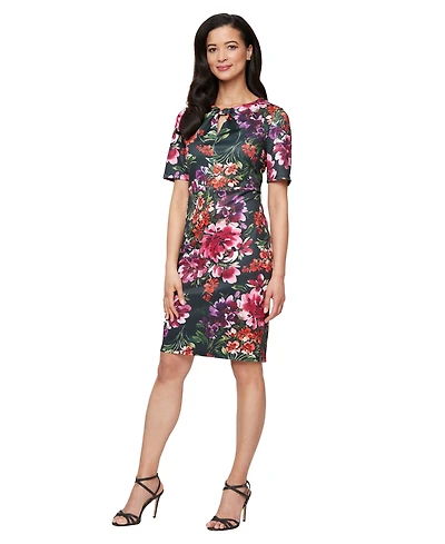 Sl Fashions Women's Cutout Neck Dress