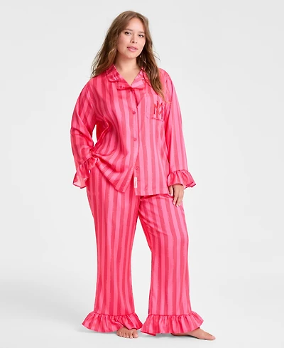 Disney | Macy's Plus Minnie Mouse Satin Pajamas Sleep Set, Exclusive