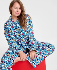 Disney | Macy's Plus Mickey Mouse & Minnie Flannel Pajama Set, Exclusive