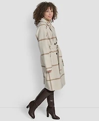 Dkny Petite Belted Notch Collar Coat