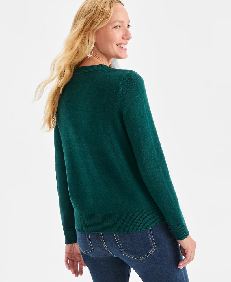 Style & Co Women's Whimsy Crewneck Pullover Sweater, Macy's Exclusive