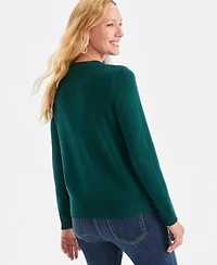 Style & Co Women's Whimsy Crewneck Pullover Sweater, Macy's Exclusive