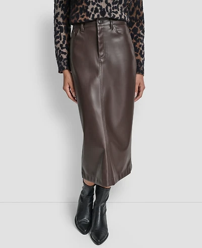 Dkny Jeans Women's Column A-line Midi Skirt