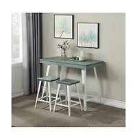 Enitial Star Melba Wood 3-Piece Counter Height Table Set