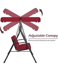 Aecojoy 3-Seat Outdoor Patio Swing Chair